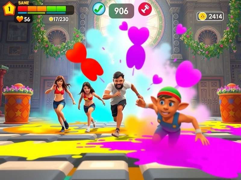 Gay Holi Run multiplayer battle